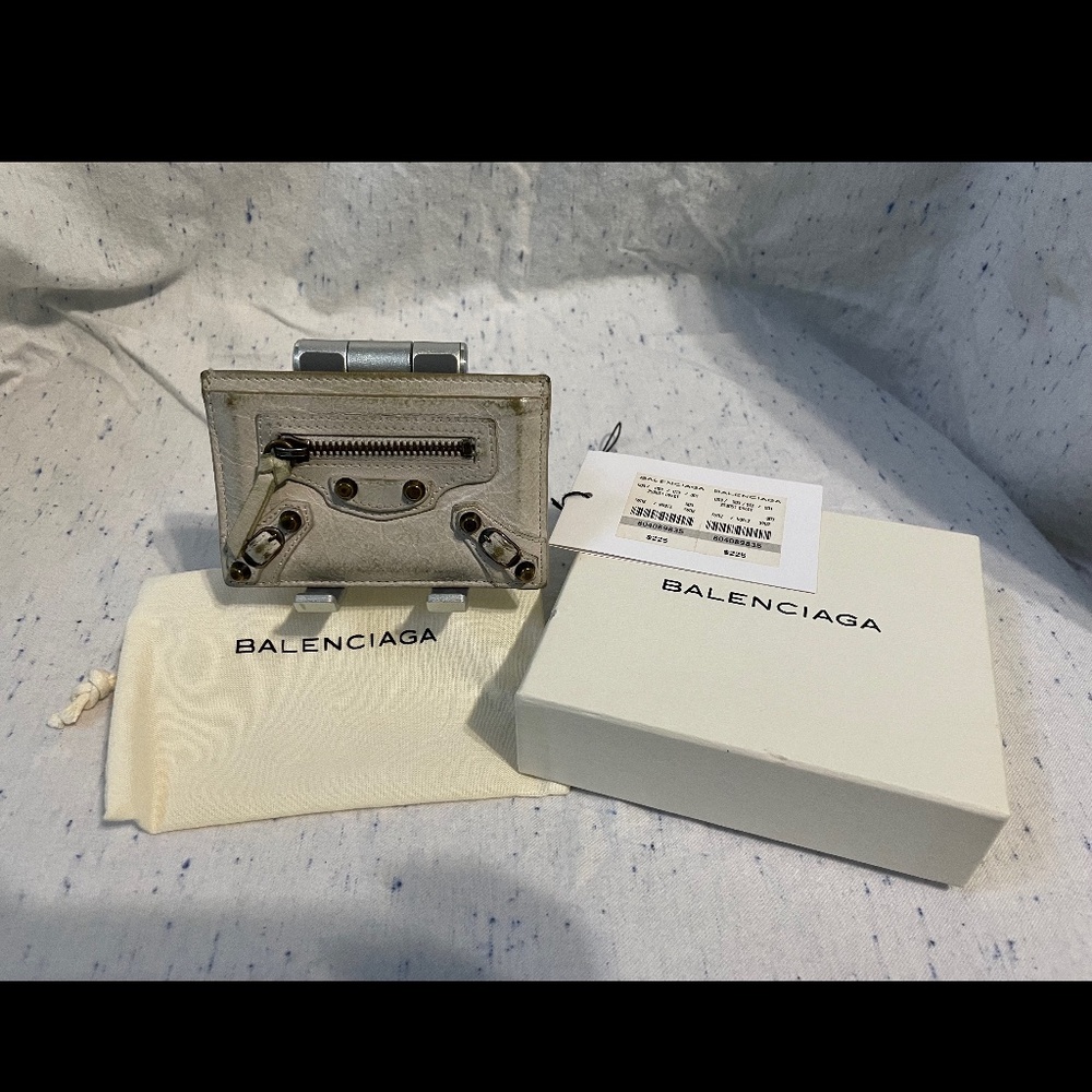 Balenciaga White Card Holder